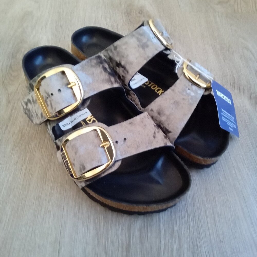 New in box Birkenstock Arizona Big Buckle Rivet Logo size 38 Narrow fit